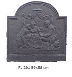 Plaque décorée de cheminée